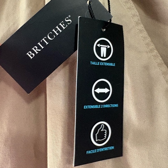 NWT Britches, size W44 x L34 Men's Tan Cargo Pants, stretchy khaki hiking - Picture 6 of 7